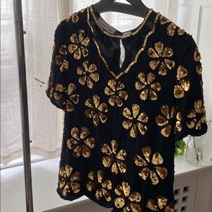 Vintage Laurence Kazar New York Beaded Sequin Top